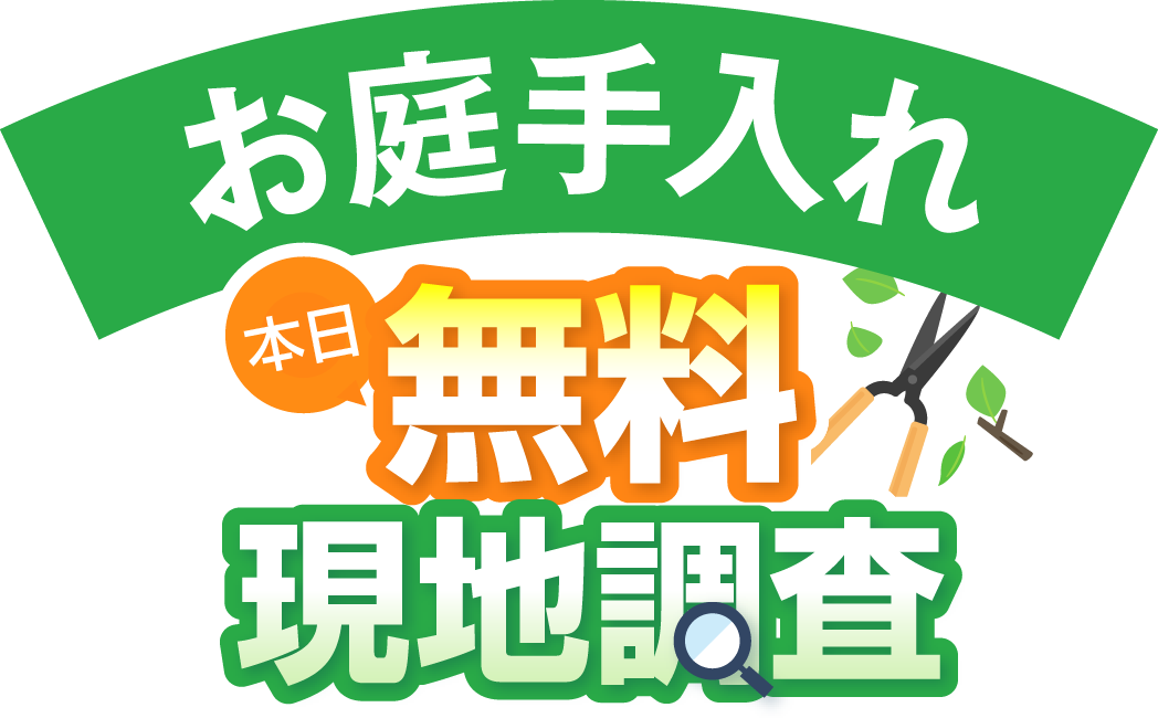 お庭手入れ 本日 無料現地調査